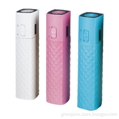 Lipstick-shaped Power Bank for iPhone/Galaxy/All Android Phone, with 2200mAh Capacity